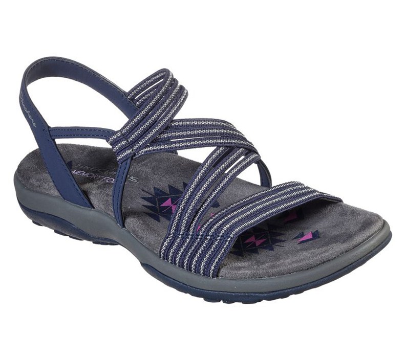 Skechers Reggae Slim - Stretch Slinky - Womens Sandals Navy [AU-VO8819]